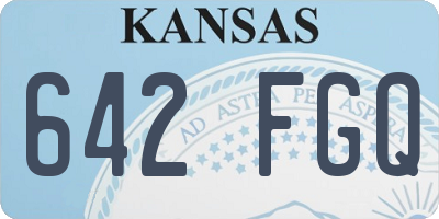 KS license plate 642FGQ