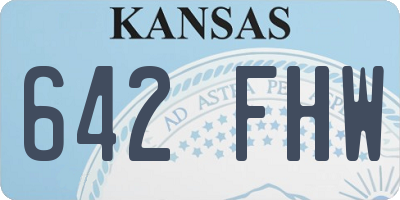 KS license plate 642FHW