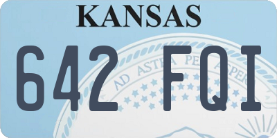 KS license plate 642FQI