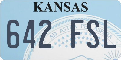 KS license plate 642FSL