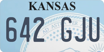 KS license plate 642GJU