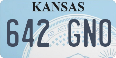 KS license plate 642GNO
