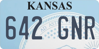 KS license plate 642GNR