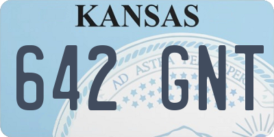 KS license plate 642GNT
