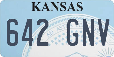 KS license plate 642GNV