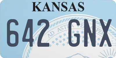 KS license plate 642GNX
