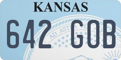 KS license plate 642GOB