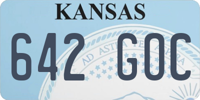 KS license plate 642GOC