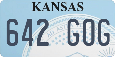 KS license plate 642GOG
