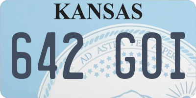 KS license plate 642GOI