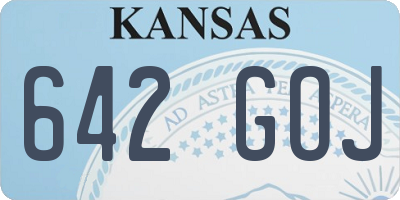 KS license plate 642GOJ