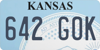 KS license plate 642GOK