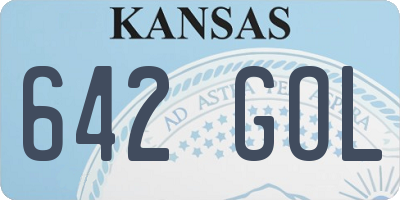 KS license plate 642GOL