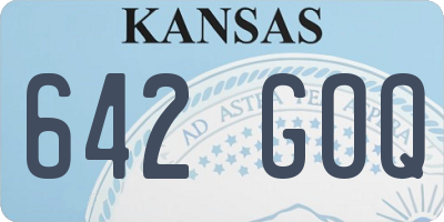 KS license plate 642GOQ