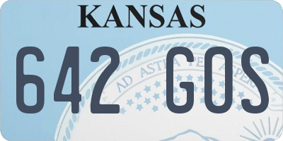 KS license plate 642GOS