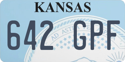 KS license plate 642GPF