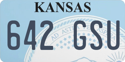 KS license plate 642GSU