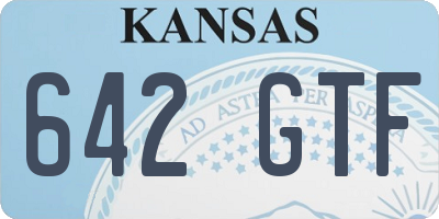 KS license plate 642GTF