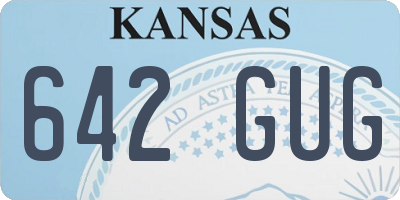 KS license plate 642GUG