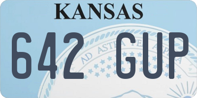KS license plate 642GUP