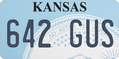 KS license plate 642GUS