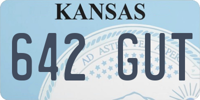 KS license plate 642GUT