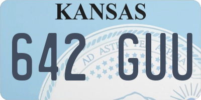 KS license plate 642GUU