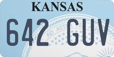 KS license plate 642GUV