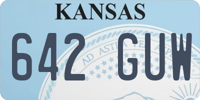 KS license plate 642GUW