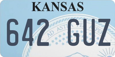 KS license plate 642GUZ