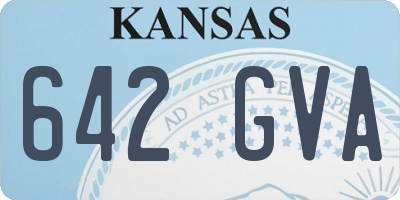 KS license plate 642GVA