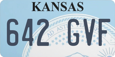 KS license plate 642GVF