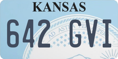 KS license plate 642GVI