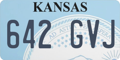 KS license plate 642GVJ