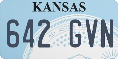KS license plate 642GVN