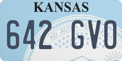 KS license plate 642GVO