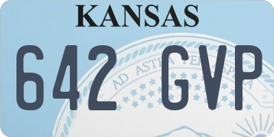 KS license plate 642GVP