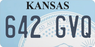 KS license plate 642GVQ