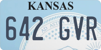 KS license plate 642GVR