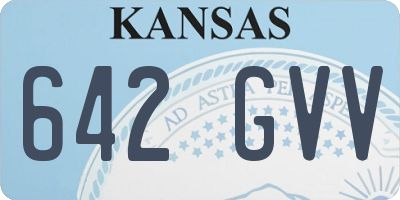 KS license plate 642GVV