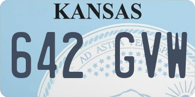 KS license plate 642GVW