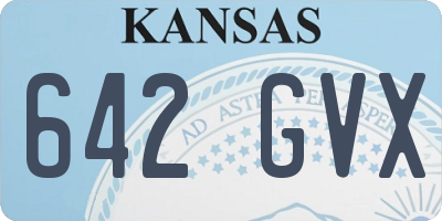 KS license plate 642GVX