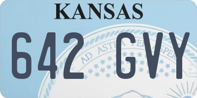 KS license plate 642GVY
