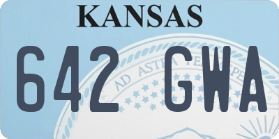 KS license plate 642GWA