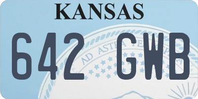 KS license plate 642GWB