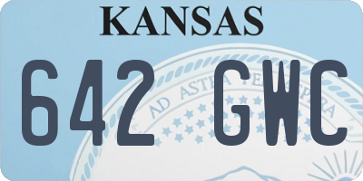 KS license plate 642GWC