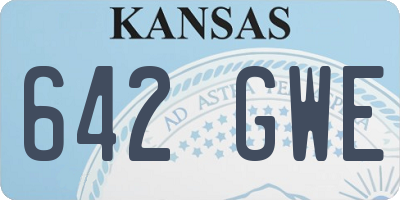 KS license plate 642GWE