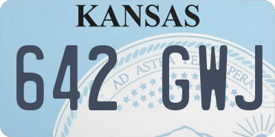KS license plate 642GWJ