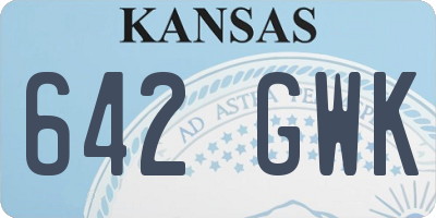 KS license plate 642GWK