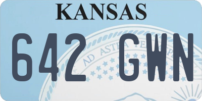 KS license plate 642GWN